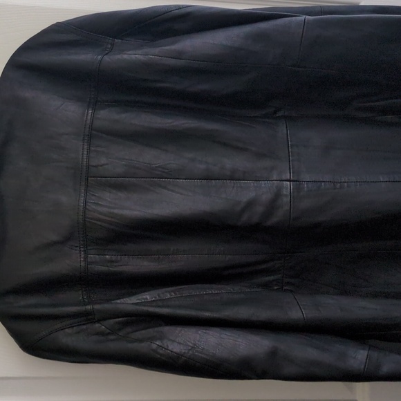 Chico Bomber Leather Jacket size 3 Blk - Picture 6 of 6